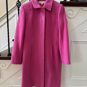 Liz Claiborne Pink Wool Coat, size 8, 100% Wool